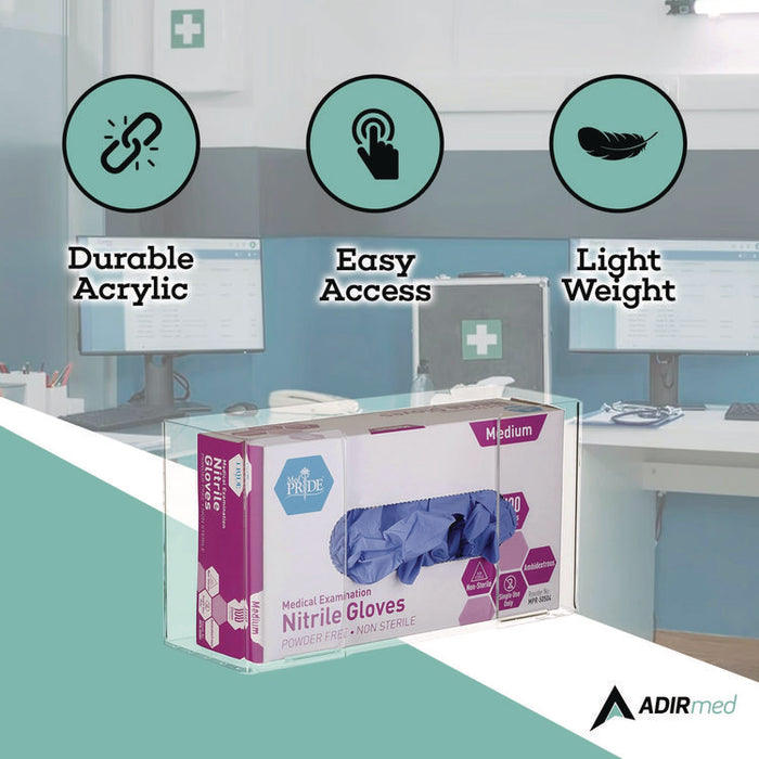 Acrylic Glove Dispenser, Single Box Capacity, 10.2 x 3.5 x 5.3, Clear