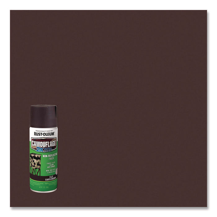 Camouflage Spray Paint, Flat Earth Brown, 12 oz Aerosol Can
