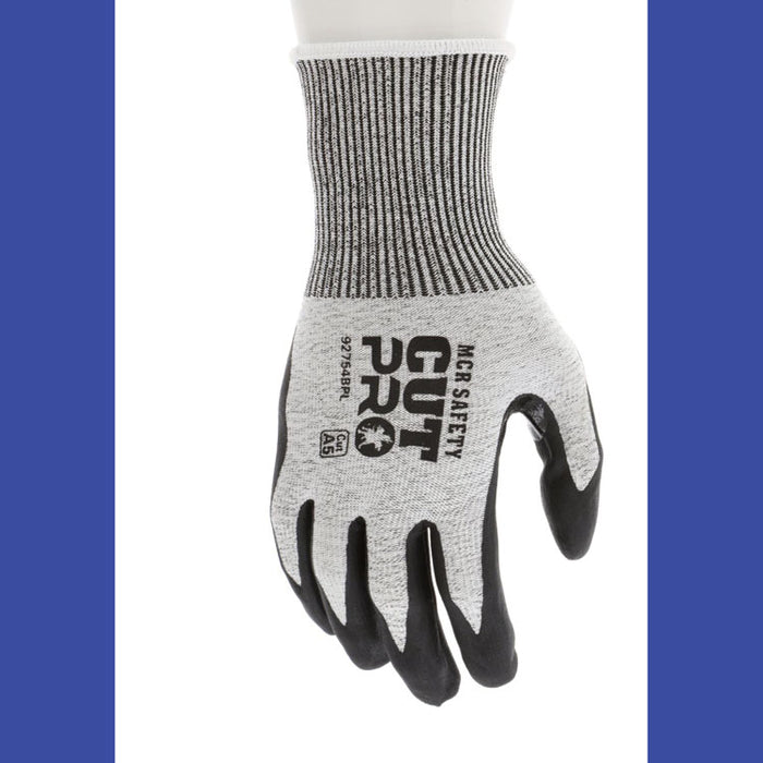 Cut Pro 92754BP Gloves, 10" Long, Small, Black/Gray, 12 Pairs