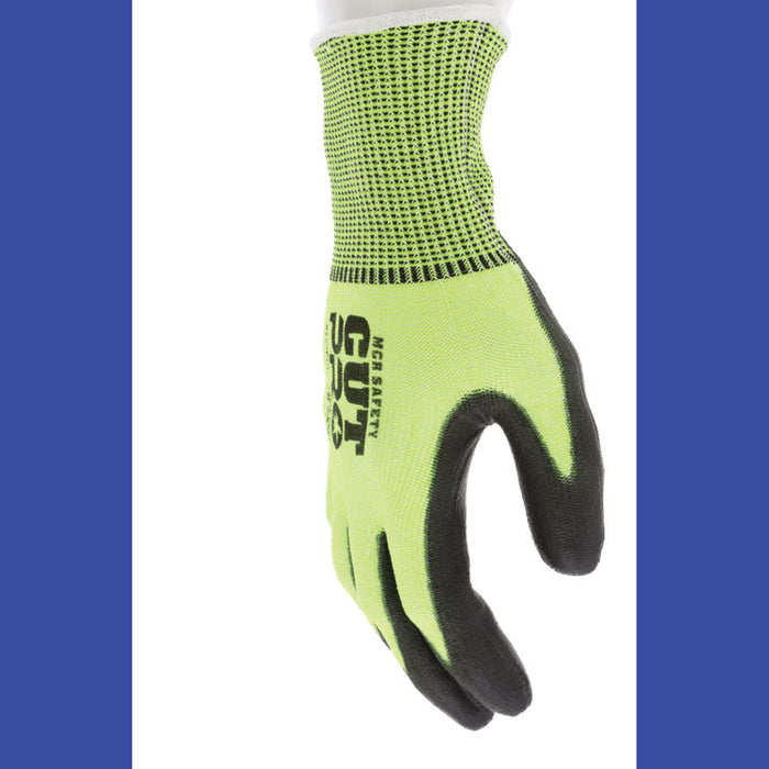 Cut Pro 9277PU Gloves, 10" Long, Medium, Black/Lime, 12 Pairs