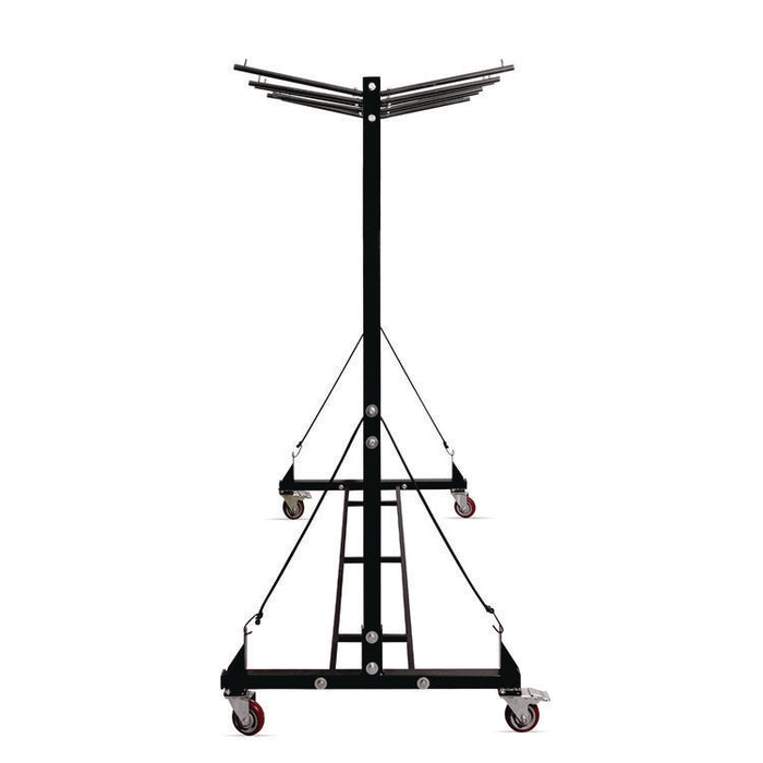 Folding Chair and Table Combo Cart, Metal, 600 lb Capacity, 33.7 x 65 x 67, Black
