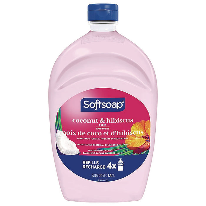 Liquid Hand Soap Refill, Coconut and Hibiscus Scent, 50 oz