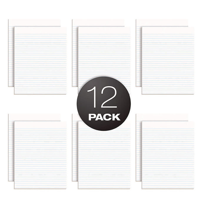 Glue Top Pads, Wide/Legal Rule, (50) White 8.5 x 11 Sheets, Dozen