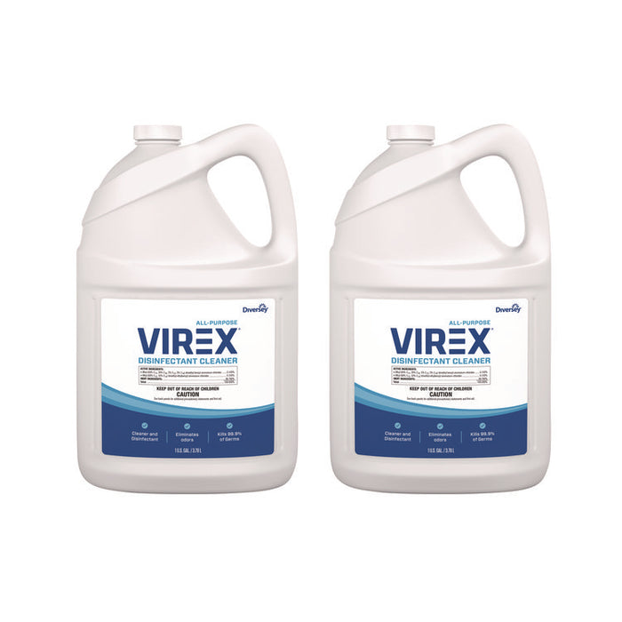 Virex All-Purpose Disinfectant Cleaner, Lemon Scent, 1 gal Container, 2/Carton