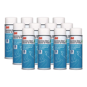 Stainless Steel Cleaner and Polish, Foam, 21 oz Aerosol Spray, 12/Carton