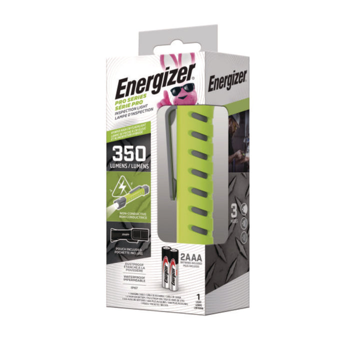 Pro Series Inspection Light, Rechargeable Lithium Ion Battery/2 AAA Batteries (Included), Gray/Green