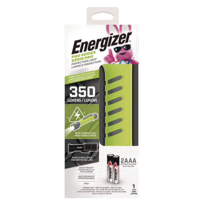 Pro Series Inspection Light, Rechargeable Lithium Ion Battery/2 AAA Batteries (Included), Gray/Green