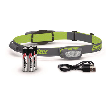 Pro Series Multi-Color Hybrid Headlamp, Rechargeable Lithium Ion Battery/4 AAA Batteries (Included), Gray/Green
