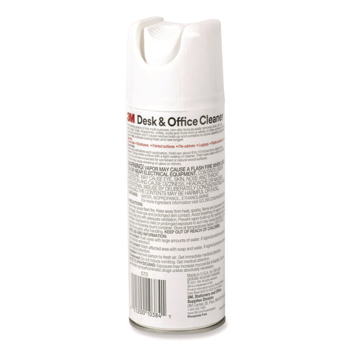 Desk and Office Spray Cleaner, Unscented, 15 oz Aerosol Spray, 12/Carton