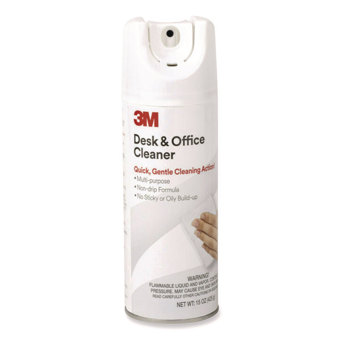 Desk and Office Spray Cleaner, Unscented, 15 oz Aerosol Spray, 12/Carton