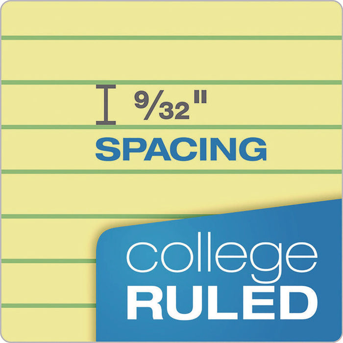 Double Docket Ruled Pads with Extra Sturdy Back, Medium/College Rule, (100) Canary Yellow 8.5 x 11 Sheets
