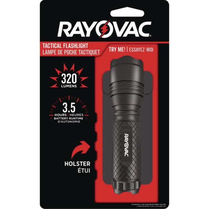LED Aluminum Flashlight, 3 AAA Batteries (Included), Black