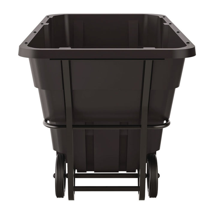 1.5 cu yd Standard Duty Tilt Truck, Forkliftable Frame, 1,300 lb Capacity, Black/Red