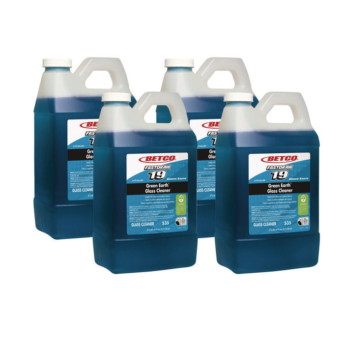 FastDraw 19 Green Earth Glass Cleaner, 2 L Bottle, 4/Carton