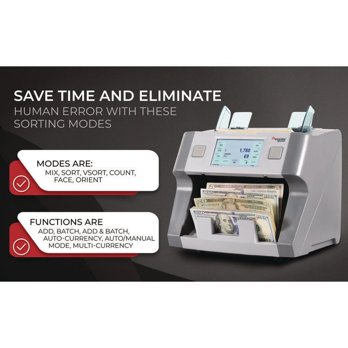 8800R Single Pocket Discriminator, 1,200 bills/min, 9.5" x 11" x 10.4", Gray