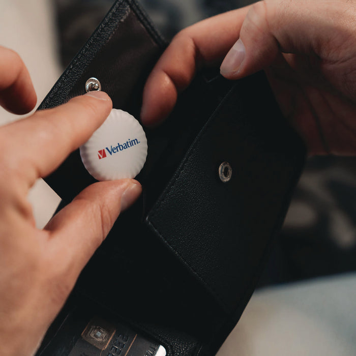 My Finder Bluetooth Coin Tracker for Apple iOS, Black/White, 2/Pack