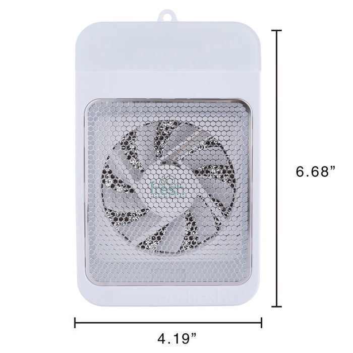 ourfreshE Dispenser, 2.71 x 4.19 x 6.68, White