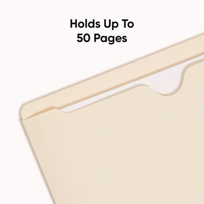 Manila File Jackets, 2-Ply Straight Tab, Letter Size, Manila, 100/Box