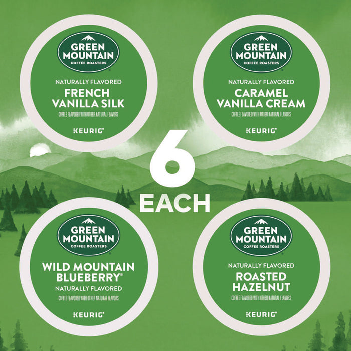 Flavored Variety Coffee K-Cups, Assorted Flavors, 0.38 oz K-Cup, 24/Box