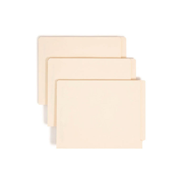 Fastener Folder with Divider, Straight Tab, Expands 0.75", 1 Divider, 4 Fasteners, Letter Size, Manila, 50/Box