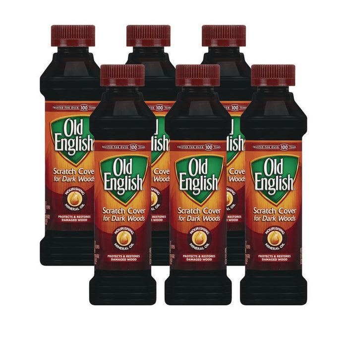 Furniture Scratch Cover, For Dark Woods, Citrus Scent, 8 oz Bottle, 6/Carton