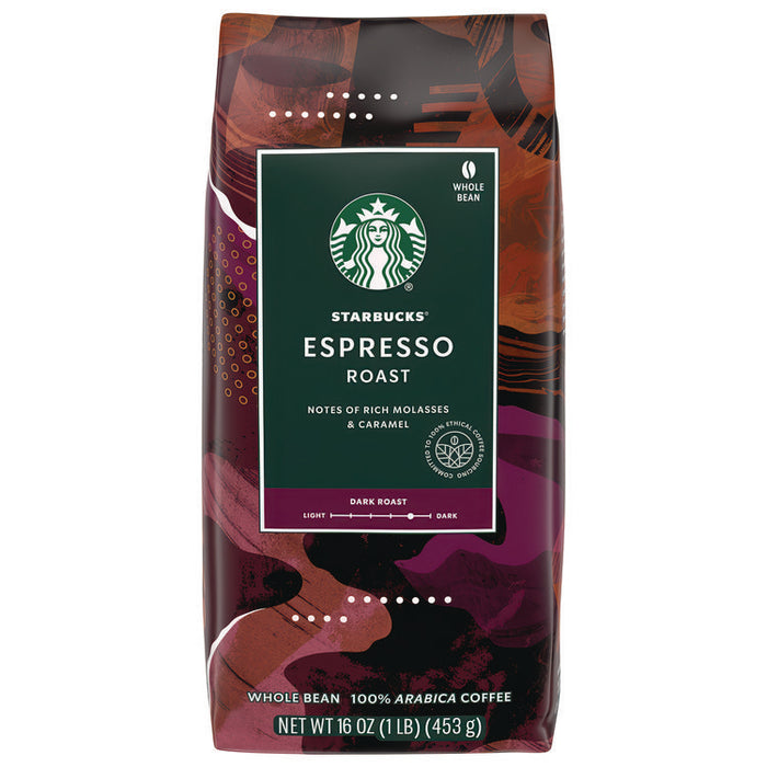 Whole Bean Coffee, Dark Espresso Roast, 16 oz Bag