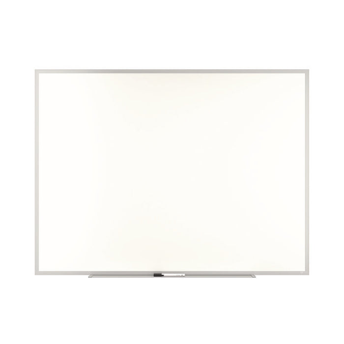 Melamine Dry Erase Board, 48" x 36", White Surface, Gray/Natural Aluminum Frame