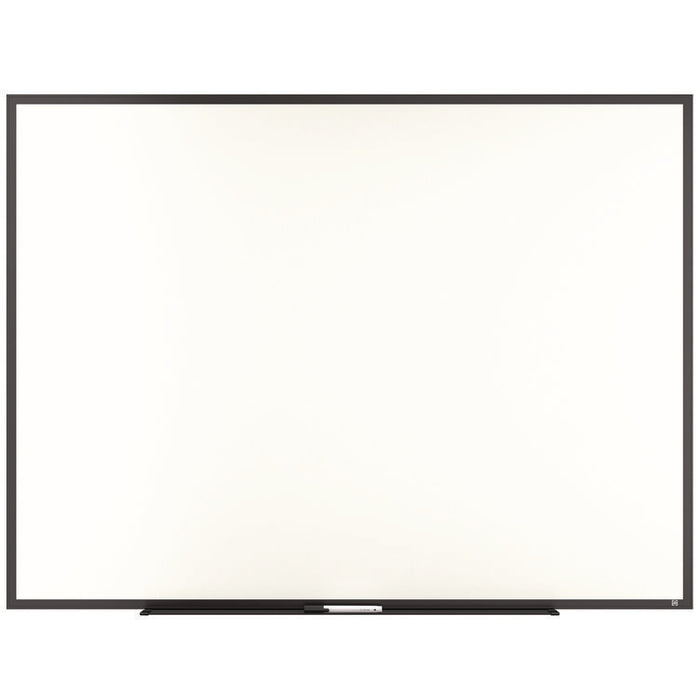 Melamine Dry Erase Board, 48" x 36", White Surface, Black Aluminum Frame