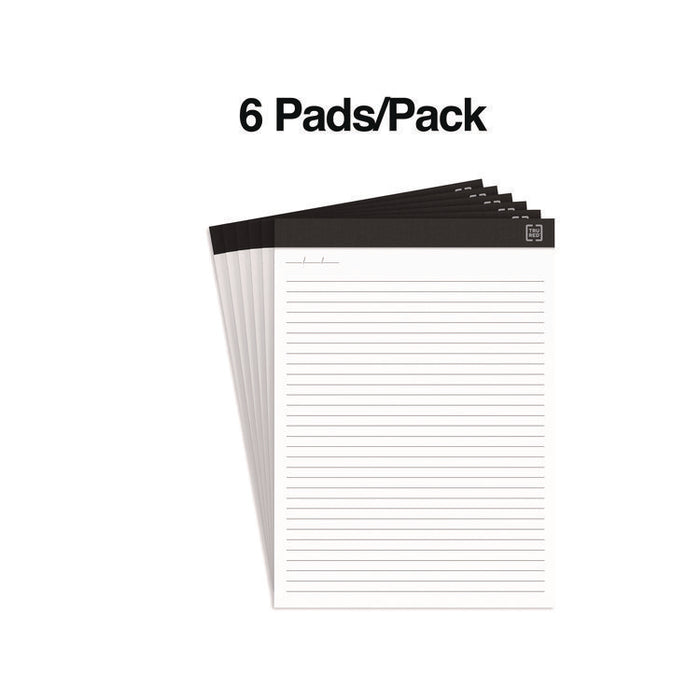 Notepads, Narrow Rule, (50) White 8.5 x 11 Sheets, 6/Pack
