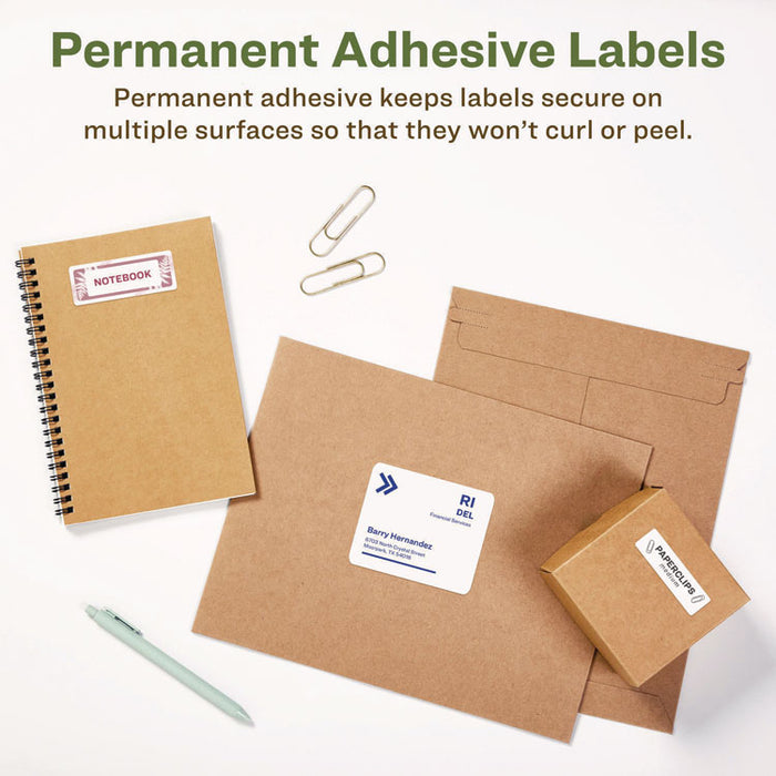 EcoFriendly Mailing Labels, Inkjet/Laser Printers, 2 x 4, White, 10/Sheet, 100 Sheets/Pack