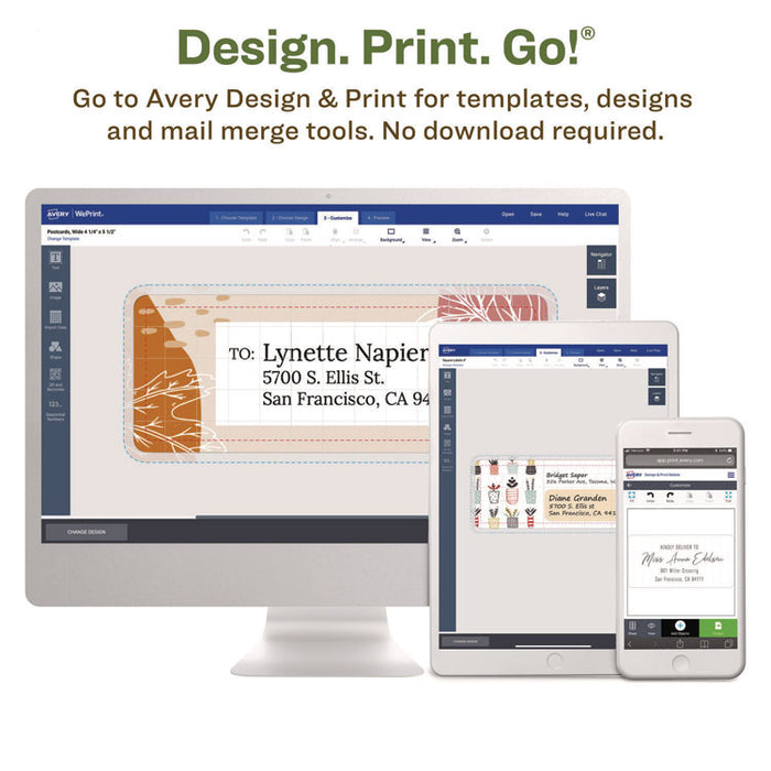 EcoFriendly Mailing Labels, Inkjet/Laser Printers, 0.5 x 1.75, White, 80/Sheet, 100 Sheets/Pack
