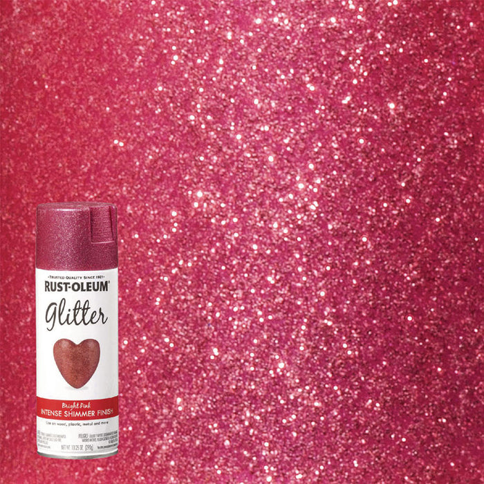 Specialty Glitter Spray Paint, Glitter Pink, 10.25 oz Aerosol Can, 6/Carton