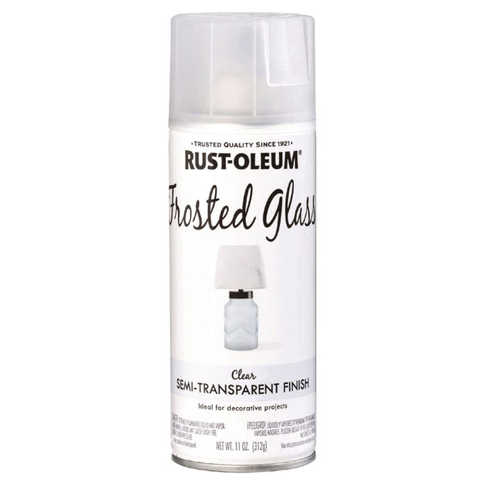 Specialty Frosted Glass Spray Paint, Matte Clear, 11 oz Aerosol Can, 6/Carton