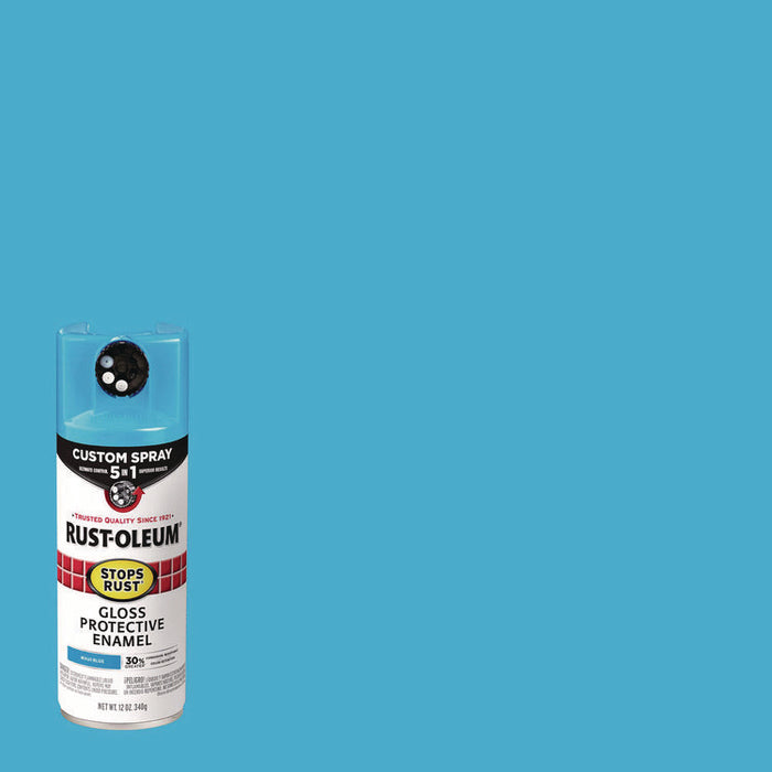 Stops Rust 5-in-1 Spray Paint, Gloss Maui Blue, 12 oz Aerosol Can