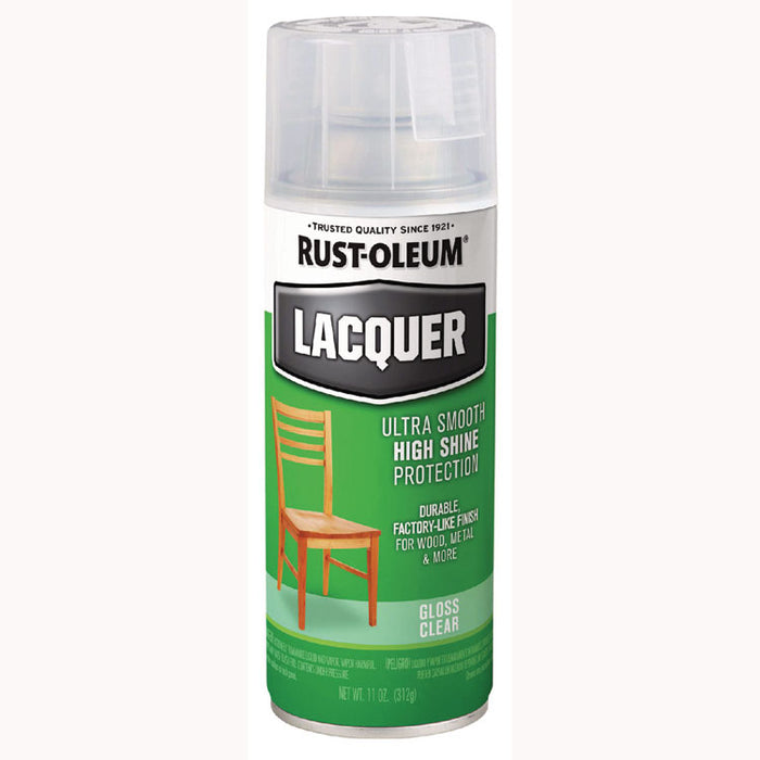 Specialty Lacquer Spray Paint, Gloss Clear, 12 oz Aerosol Can