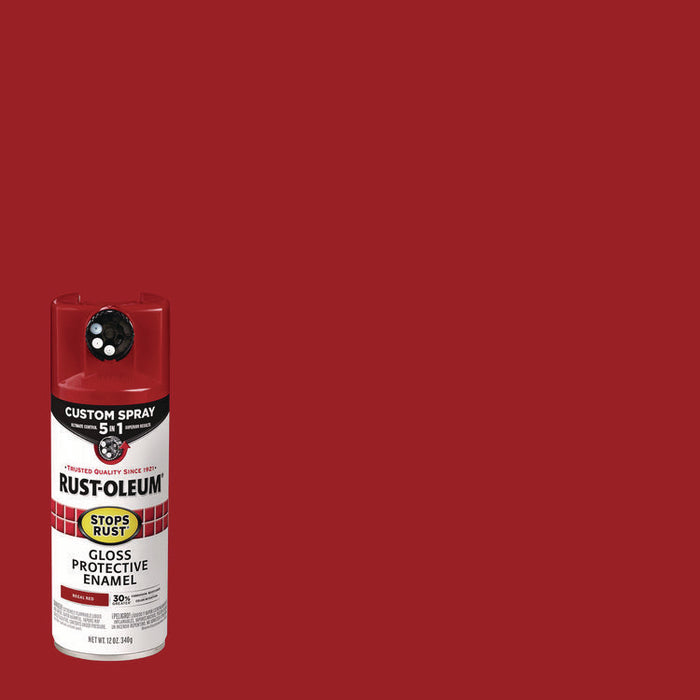 Stops Rust 5-in-1 Spray Paint, Gloss Regal Red, 12 oz Aerosol Can, 6/Carton