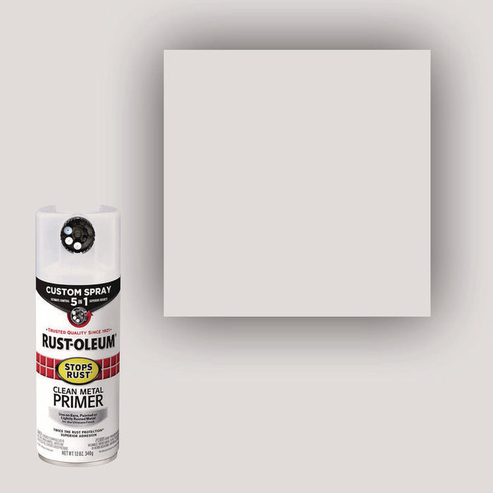 Stops Rust 5-in-1 Spray Paint, Clean Metal, 12 oz Aerosol Can, 6/Carton