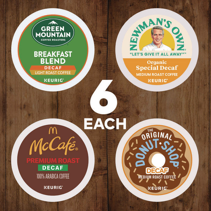 Decaf Variety Coffee K-Cups, Assorted Flavors, 96/Carton