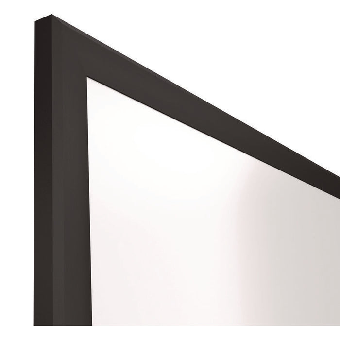 Magnetic Steel Dry Erase Board, 24" x 36", White Surface, Black Aluminum Frame