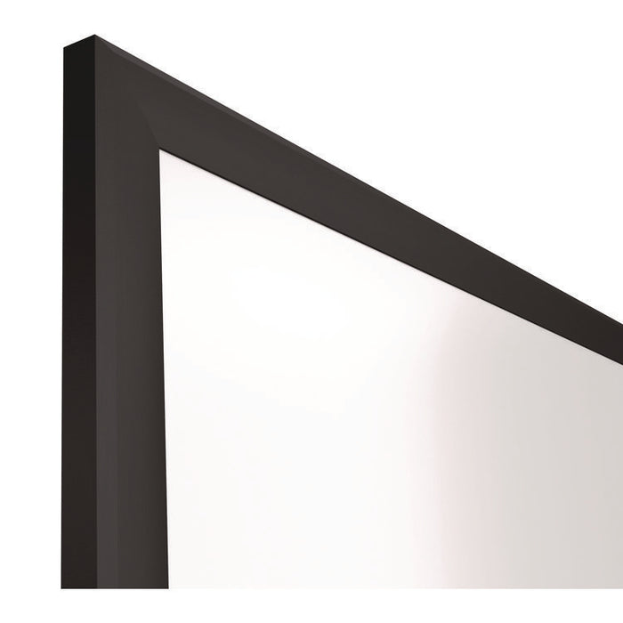 Magnetic Steel Dry Erase Board, 36" x 48", White Surface, Black Aluminum Frame