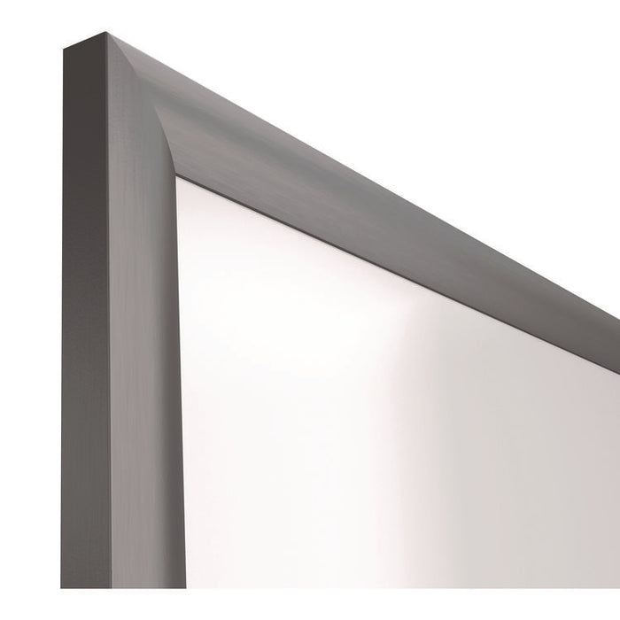 Magnetic Porcelain Dry Erase Board, 48" x 36", White Surface, Gray/Natural Aluminum Frame
