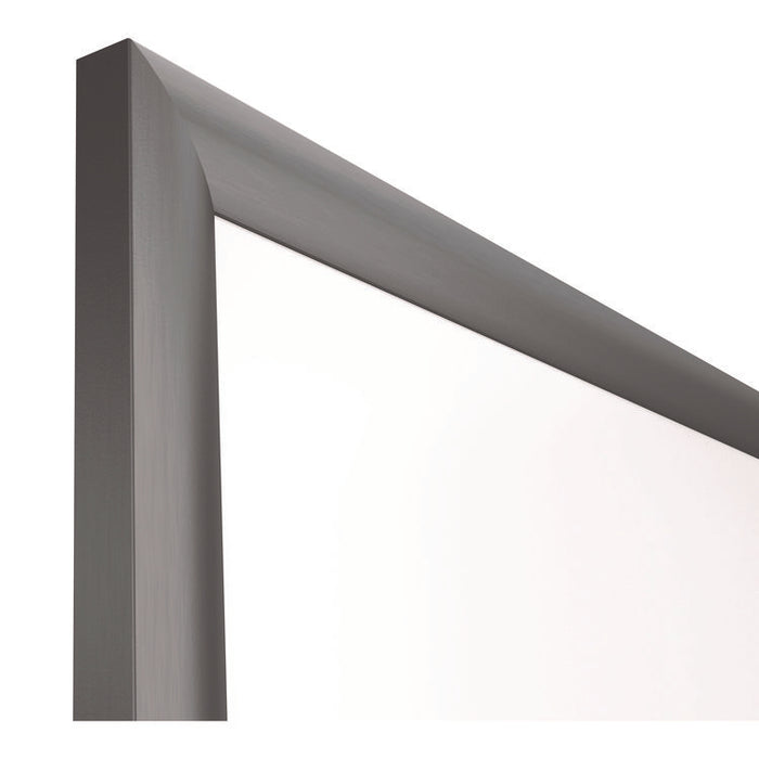 Magnetic Porcelain Dry Erase Board, 60" x 36", White Surface, Gray/Natural Aluminum Frame