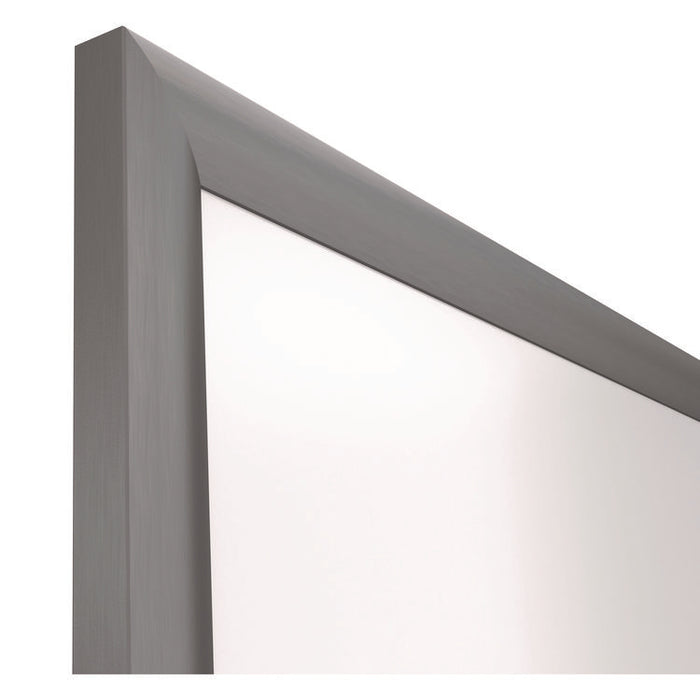 Magnetic Porcelain Dry Erase Board, 96" x 48", White Surface, Gray/Natural Aluminum Frame