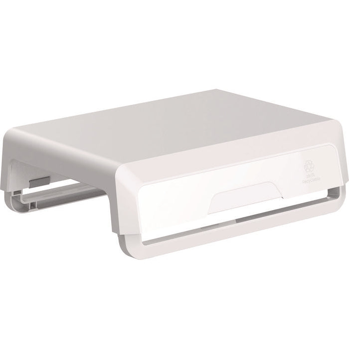 Breyta Monitor Stand, 13.94" x 11.97" x 3.25" to 6", White, Supports 33 lbs