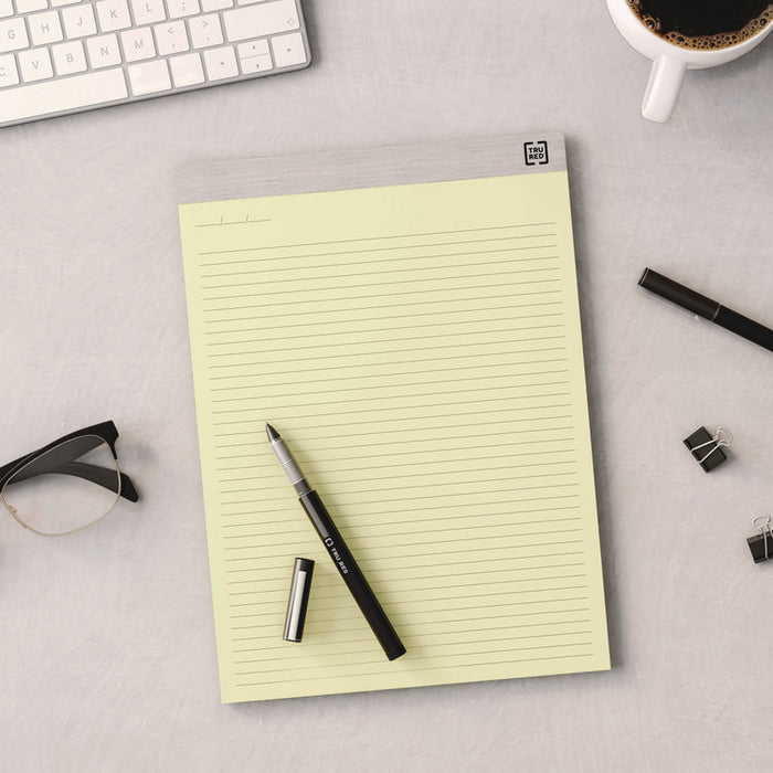 Notepads, Narrow Rule, (50) Canary Yellow 8.5 x 11 Sheets, 6/Pack