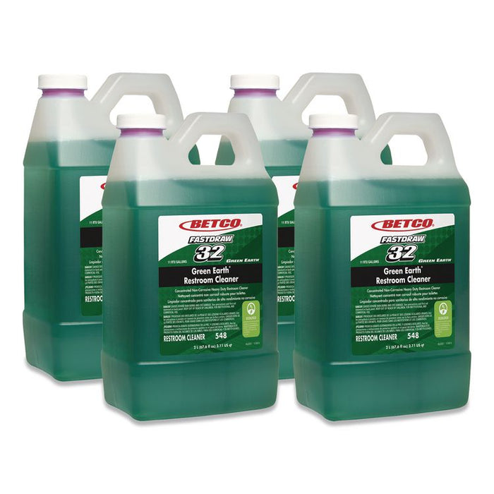 FastDraw 32 Green Earth Restroom Cleaner, Citrus Floral Scent, 2 L Bottle, 4/Carton