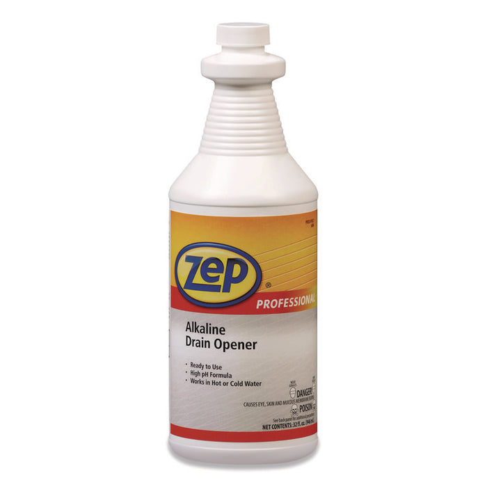 Alkaline Drain Opener, 32 oz Bottle, 12/Carton