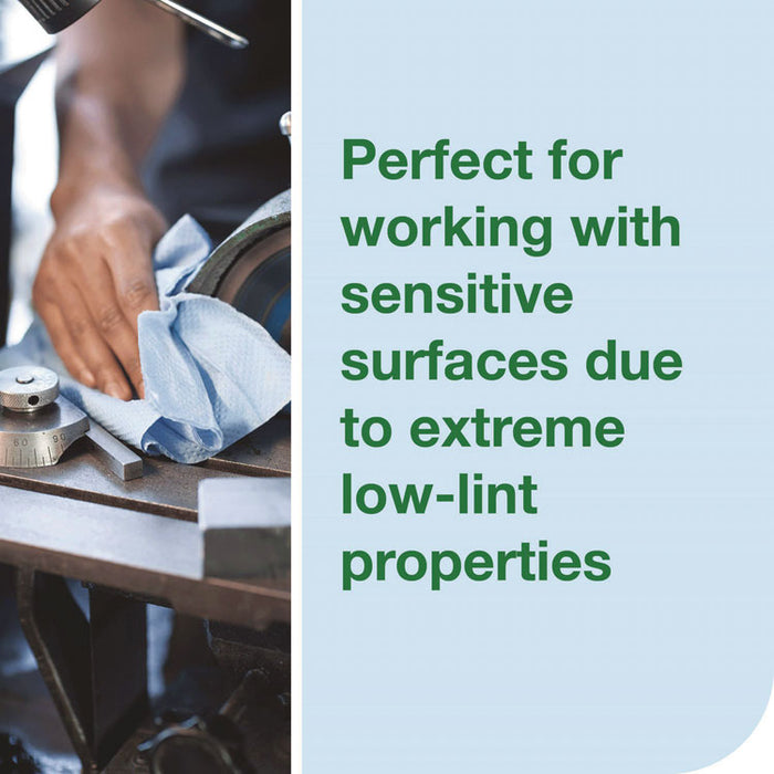 Low-Lint Cleaning Cloths, 1-Ply, 15 x 15, Blue, 240 Sheets, 4 Boxes/Carton