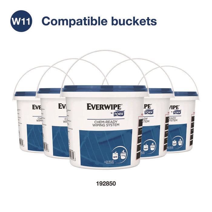 Everwipe by Tork Chem-Ready Wiping Rolls, 1-Ply, 12 x 12, White, 90 Sheets, 6 Rolls/Carton