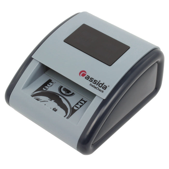 InstaCheck Counterfeit Detector for USD, 6 Detection Methods, 4.2" x 5.1" x 2.7", Gray